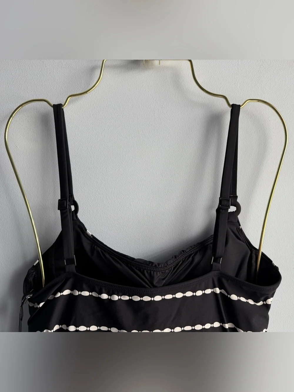 La Blanca Women’s Black & White City Lights Tankini Swim Top Size 6